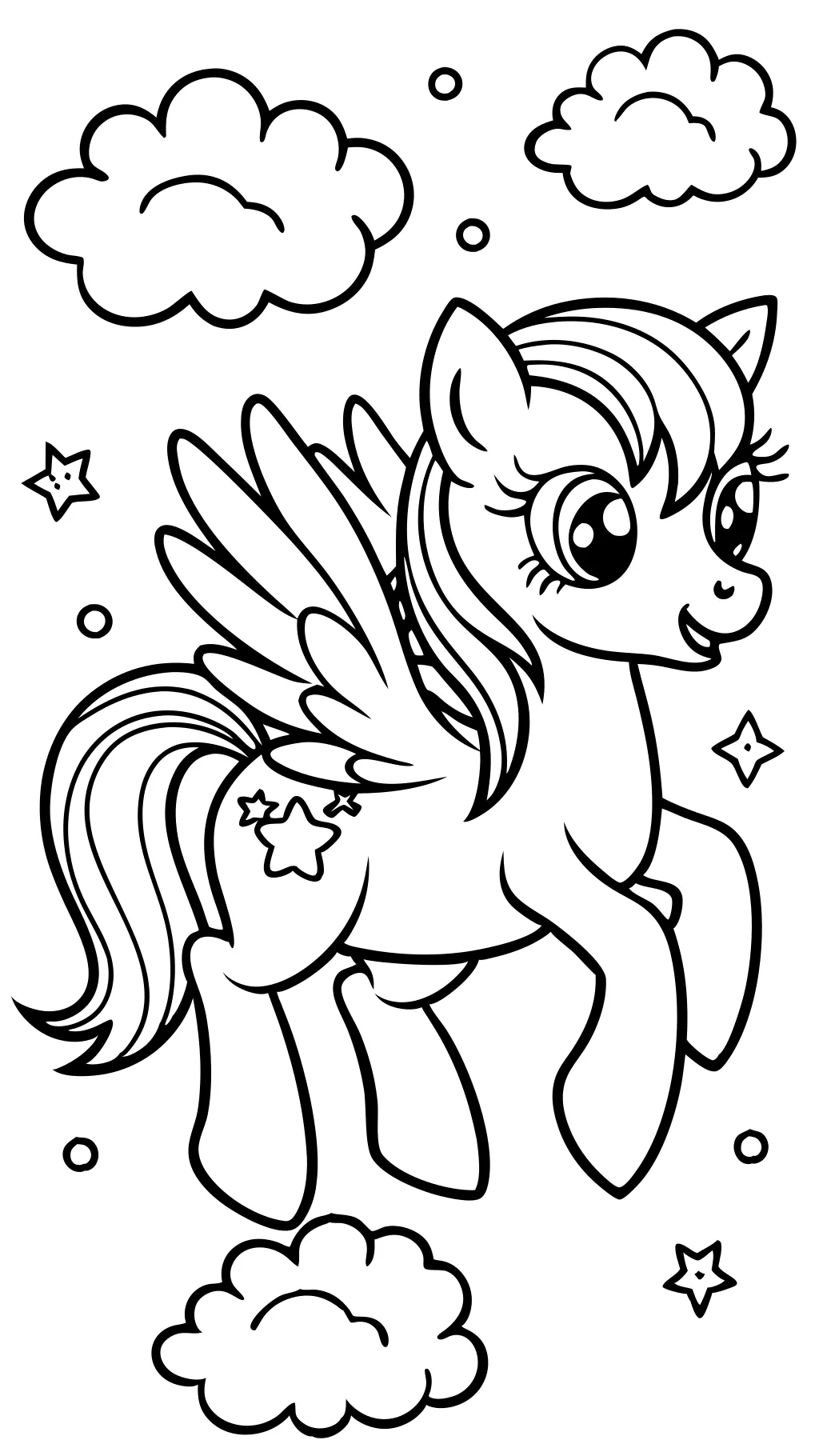 coloriages Rainbow Dash